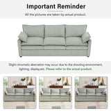 Modern Sofa Set With Double Layer Cushion And Side Storage Pockets
