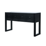 Geometric Carved Console Table With 3 Soft Close Drawers