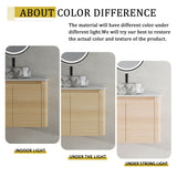 Mounted Bathroom Vanity & Art Sink & 2 Soft Close Doors