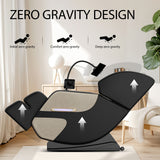Massage Chair Recliner With Zero Gravity With Full Body Air Pressure - Black / Blue / Gold