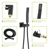 Dual Shower Head System With 12" Square Rain Shower And Rough In Valve