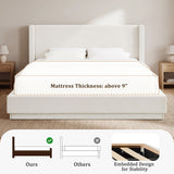 Noir - Upholstered Platform Bed With Wingback Headboard