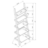Blackburn - 3 Piece Ladder Bookshelf Set With Modular Design - Cappuccino