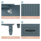 Bathroom Vanity With Sink, 2 Doors 2 Drawers, Freestanding Design