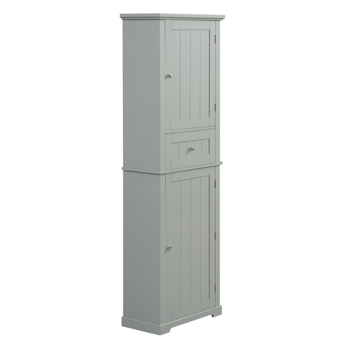 Tall Freestanding Bathroom Storage Cabinet With Drawer And Adjustable Shelf
