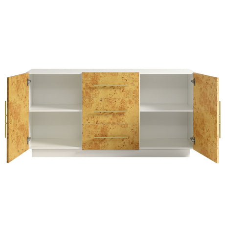 59 Inch Burl Wood Sideboard Buffet TV Stand - TV Stands available at Alpine Outlets in Denver