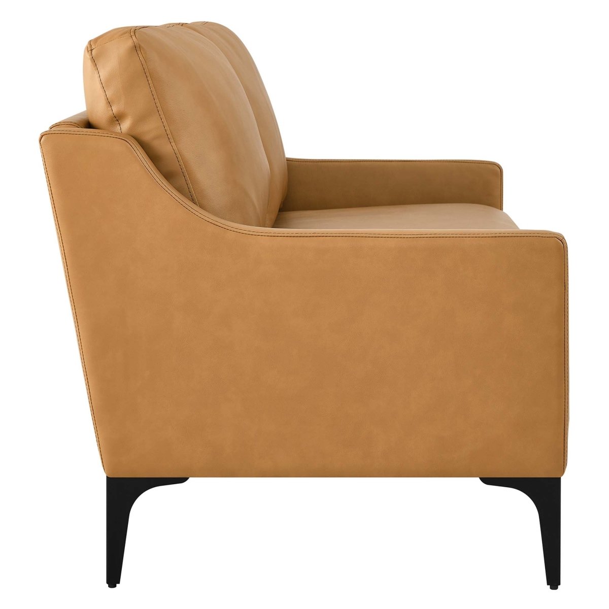 59 - Inch Corland Top - Grain Leather Loveseat in Tan - Loveseats available at Alpine Outlets in Denver
