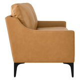 59 - Inch Corland Top - Grain Leather Loveseat in Tan - Loveseats available at Alpine Outlets in Denver