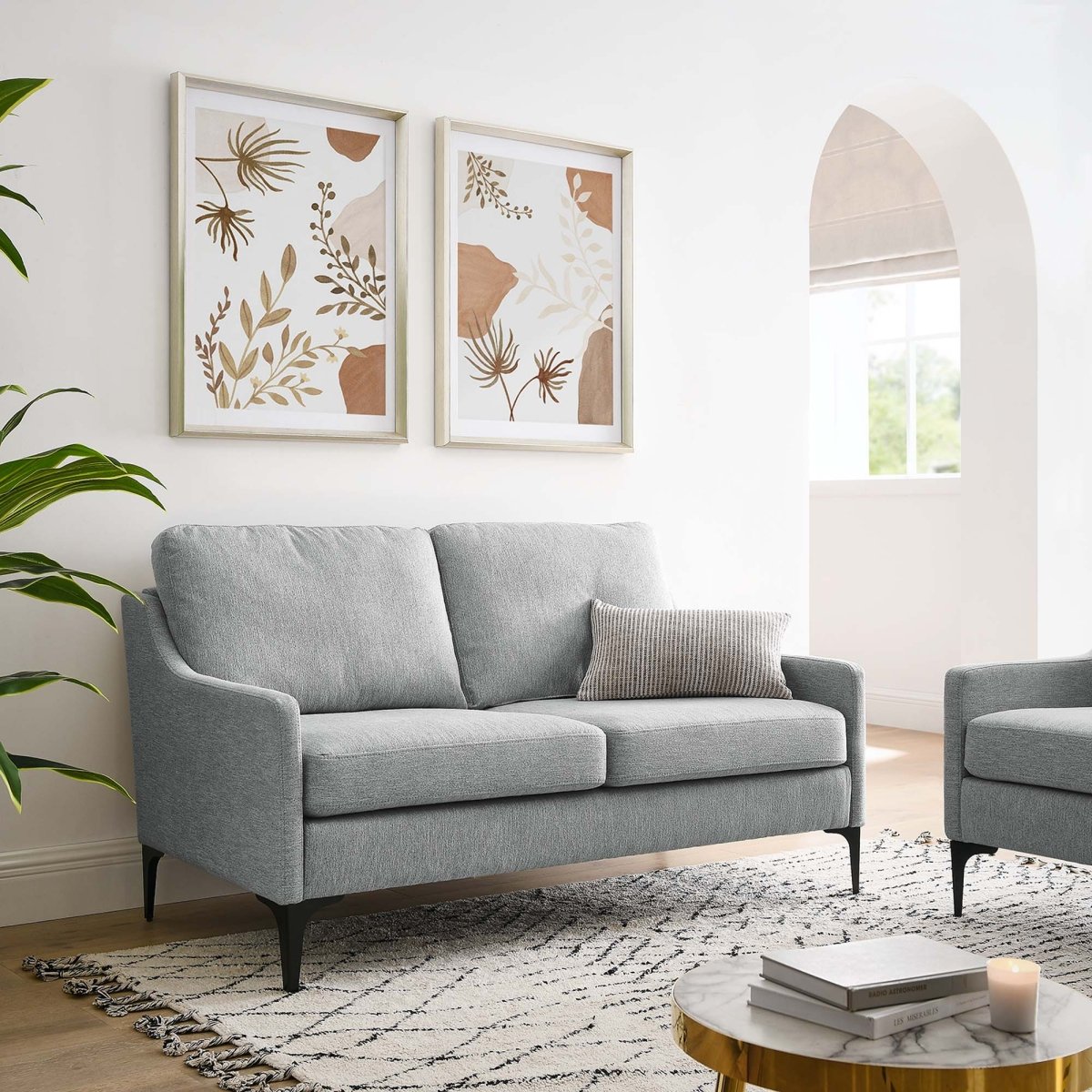 59 - Inch Corland Upholstered Fabric Loveseat - Loveseats available at Alpine Outlets in Denver