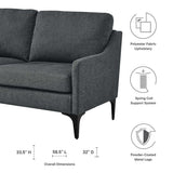 59 - Inch Corland Upholstered Fabric Loveseat - Loveseats available at Alpine Outlets in Denver