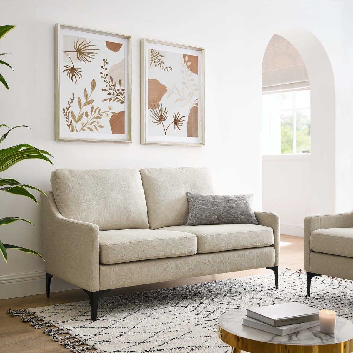 59 - Inch Corland Upholstered Fabric Loveseat - Loveseats available at Alpine Outlets in Denver