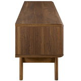 59 Inch Elegant Linear TV Stand in Walnut White - TV Stands available at Alpine Outlets in Denver