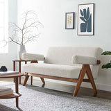 59 - Inch Lyra Boucle Fabric Upholstered Loveseat - Loveseats available at Alpine Outlets in Denver