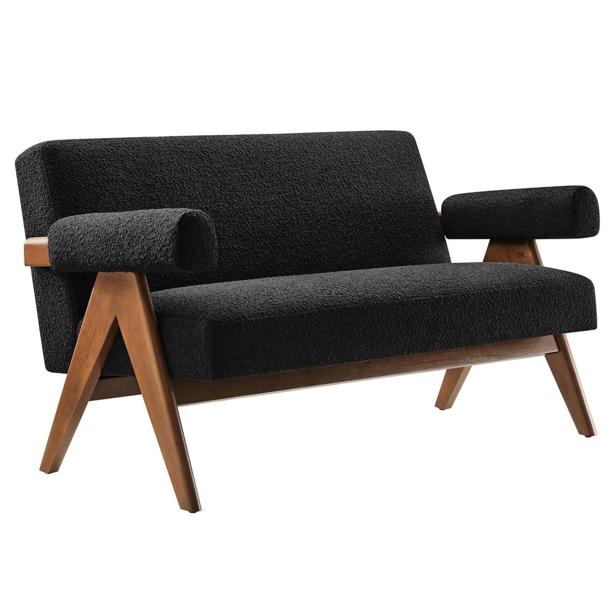 59 - Inch Lyra Boucle Fabric Upholstered Loveseat - Loveseats available at Alpine Outlets in Denver