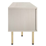 59 Inch Modern Rattan Sliding Door TV Stand - TV Stands available at Alpine Outlets in Denver