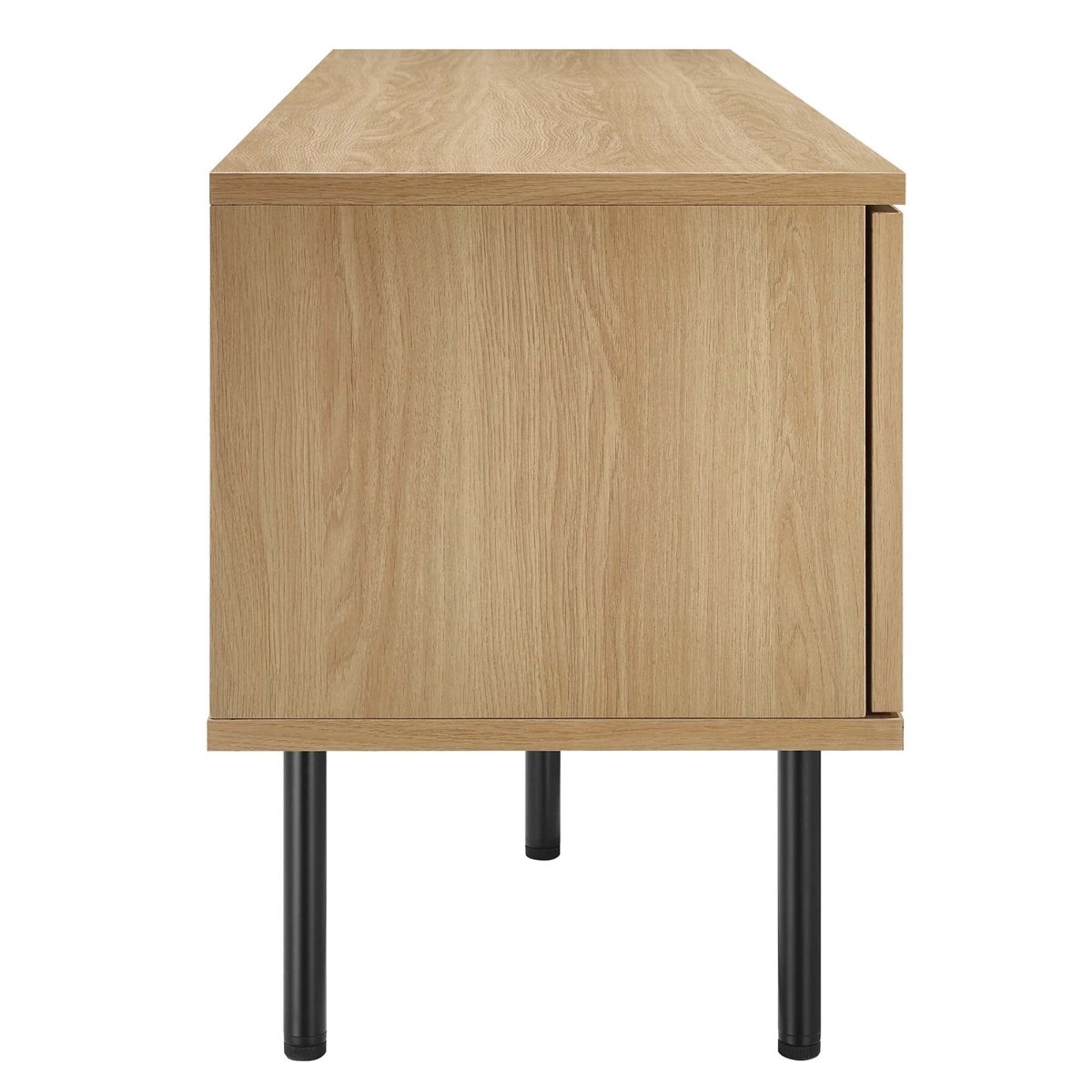 59 Inch Modern Rattan Sliding Door TV Stand - TV Stands available at Alpine Outlets in Denver
