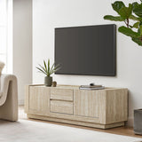59 Inch Modern Travertine TV Stand in Travertine - TV Stands available at Alpine Outlets in Denver