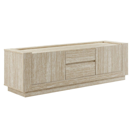 59 Inch Modern Travertine TV Stand in Travertine - TV Stands available at Alpine Outlets in Denver