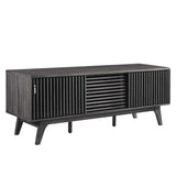 59 Inch Sleek Slatted TV Stand - TV Stands available at Alpine Outlets in Denver