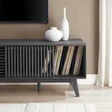 59 Inch Sleek Slatted TV Stand - TV Stands available at Alpine Outlets in Denver