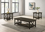 Rachelle 3-Piece Coffee Table Set Dark Merlot