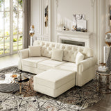 Upholstered Sofa Set With Nailhead Trim And Rolled Armrests, Includes Pillows