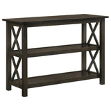 Rachelle 2-Shelf Wood Entryway Console Table in Deep Merlot