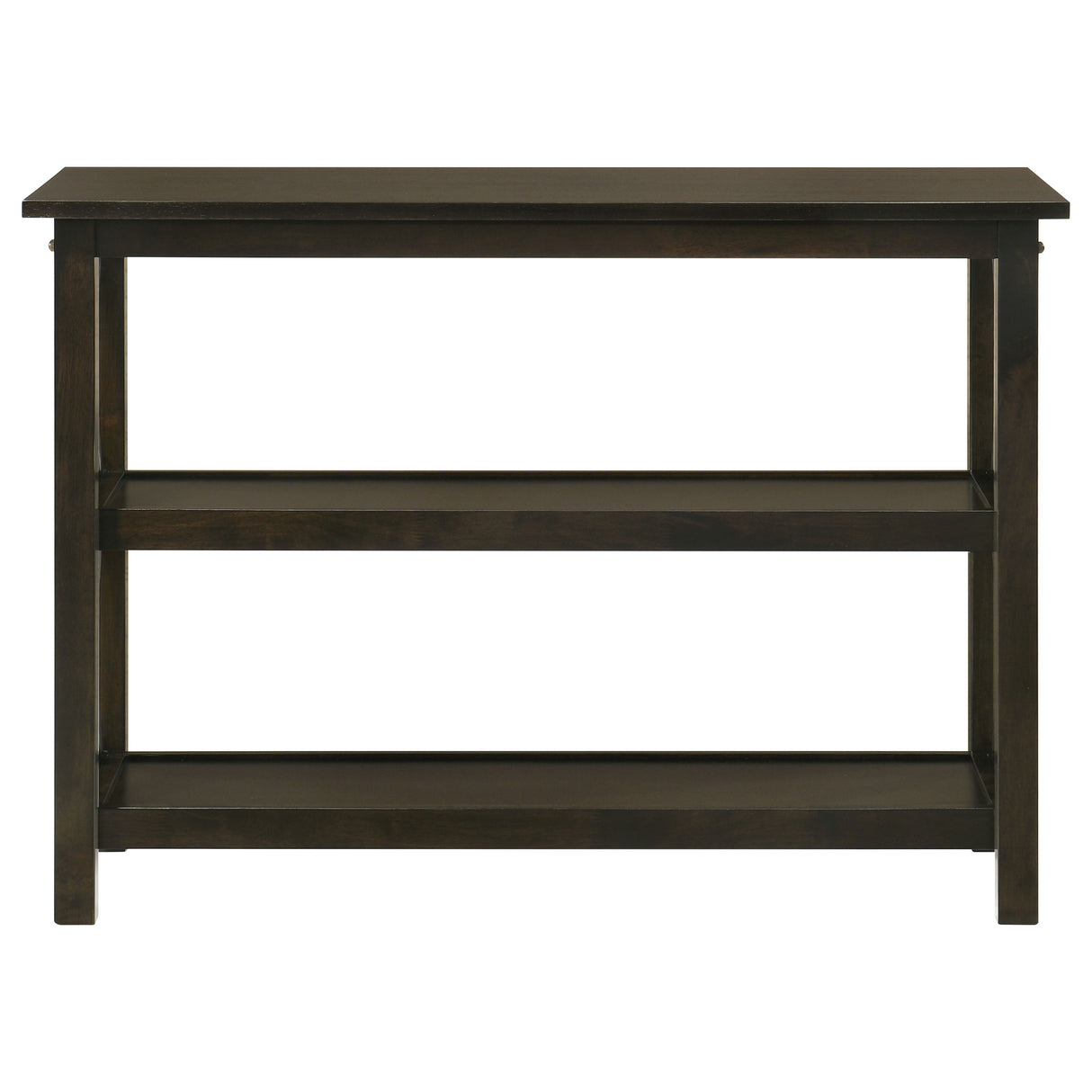 Rachelle 2-Shelf Wood Entryway Console Table in Deep Merlot