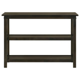Rachelle 2-Shelf Wood Entryway Console Table in Deep Merlot