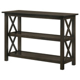Rachelle 2-Shelf Wood Entryway Console Table in Deep Merlot
