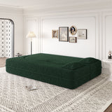 Modern Floor Sofa, With 2 Pillows, Convertible Teddy Fabric Foam Filled Bed