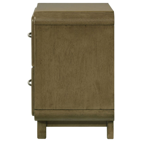 Tully - 2 Drawer Nightstand - Nutmeg Brown