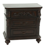 3 Piece Bedroom Set, Majestic Formal Bed With 2 Nightstands