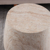 Drum Accent Coffee Table - Beige / Yellow