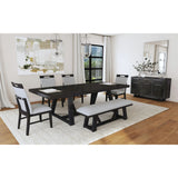 Transcend - Dining Table With 22" Leaf - Charcoal