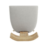 Contemporary Fabric Upholstered Side Dining Chairs Set With Curved Back