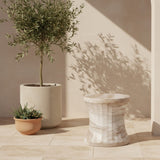 Terralune - Indoor Outdoor Side Table - Oasis Concrete Finish