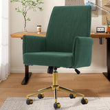 Ergonomic Mid-Back Office Chair With Gold Base