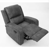 Modern Style Manual Recliner With Square Arms And Tufted Design