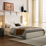 Carmen - California King Size Upholstered Wingback Bed - Ivory