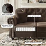 Sofa With Nailhead Trim And Rolled Armrests