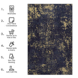 Maval - Abstract Washable Area Rug