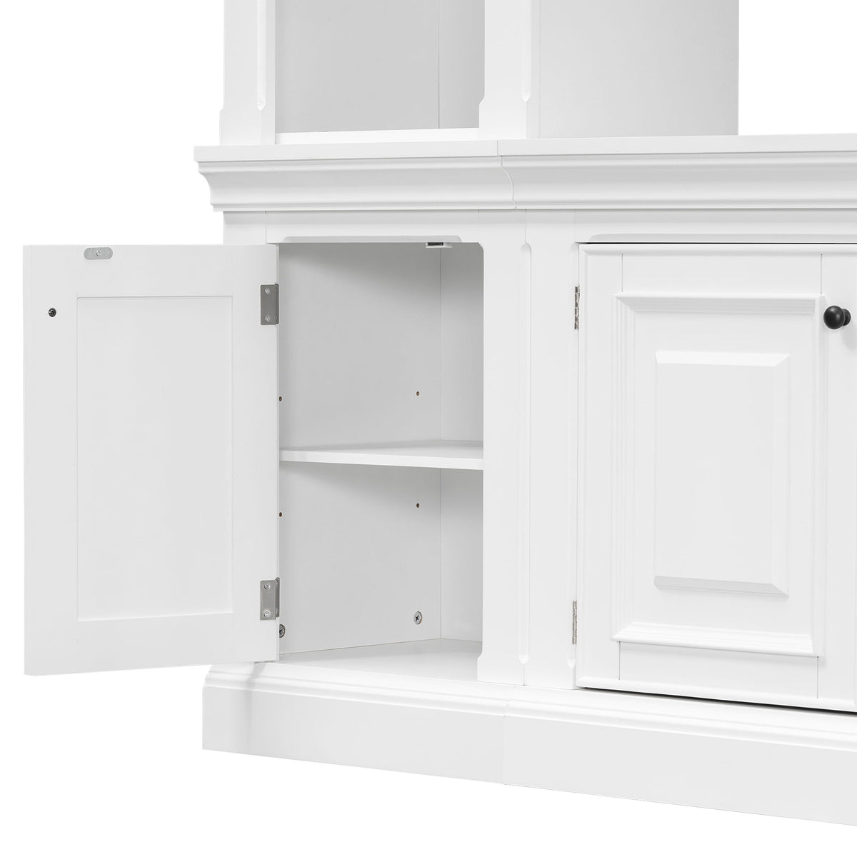 TV Stand With Hutch, Large Entertainment Center With Adjustable Shelves