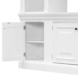TV Stand With Hutch, Large Entertainment Center With Adjustable Shelves