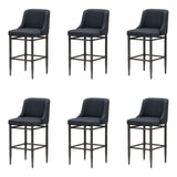 Marvin - Steel Frame Faux Leather Upholstered Bar Height Barstool
