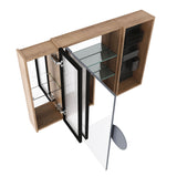 Wall Mounted Bathroom Cabinet, Adjustable Shelves Storage Cabinet - Imitative Oak