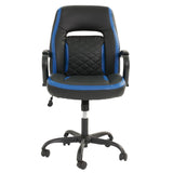 Ergonomic Office Chair With Armrests, Adjustable Design - Black / Blue
