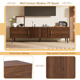 TV Stand With 2 Drawers, Media Console Table - Walnut