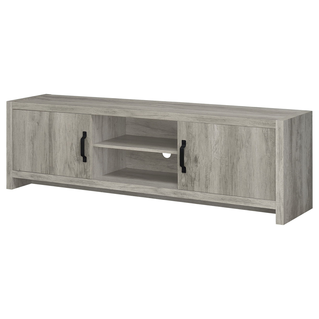 Conifer - TV Stand With Adjustable Shelves - Gray