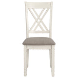 Ebers - 7 Dining Set With 2 Tone Upholstered Chairs - Vanilla White